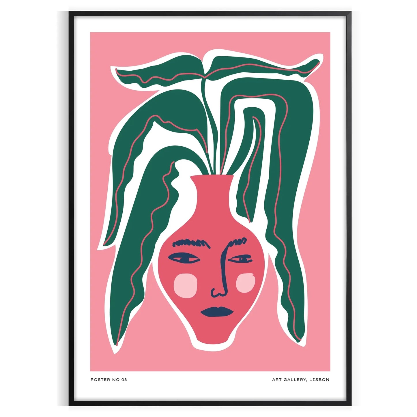 space Botanical Nature Poster gray green hues tranquility room wall art thoughtful gift artwork natural beauty elegance sizes A4 cm A0