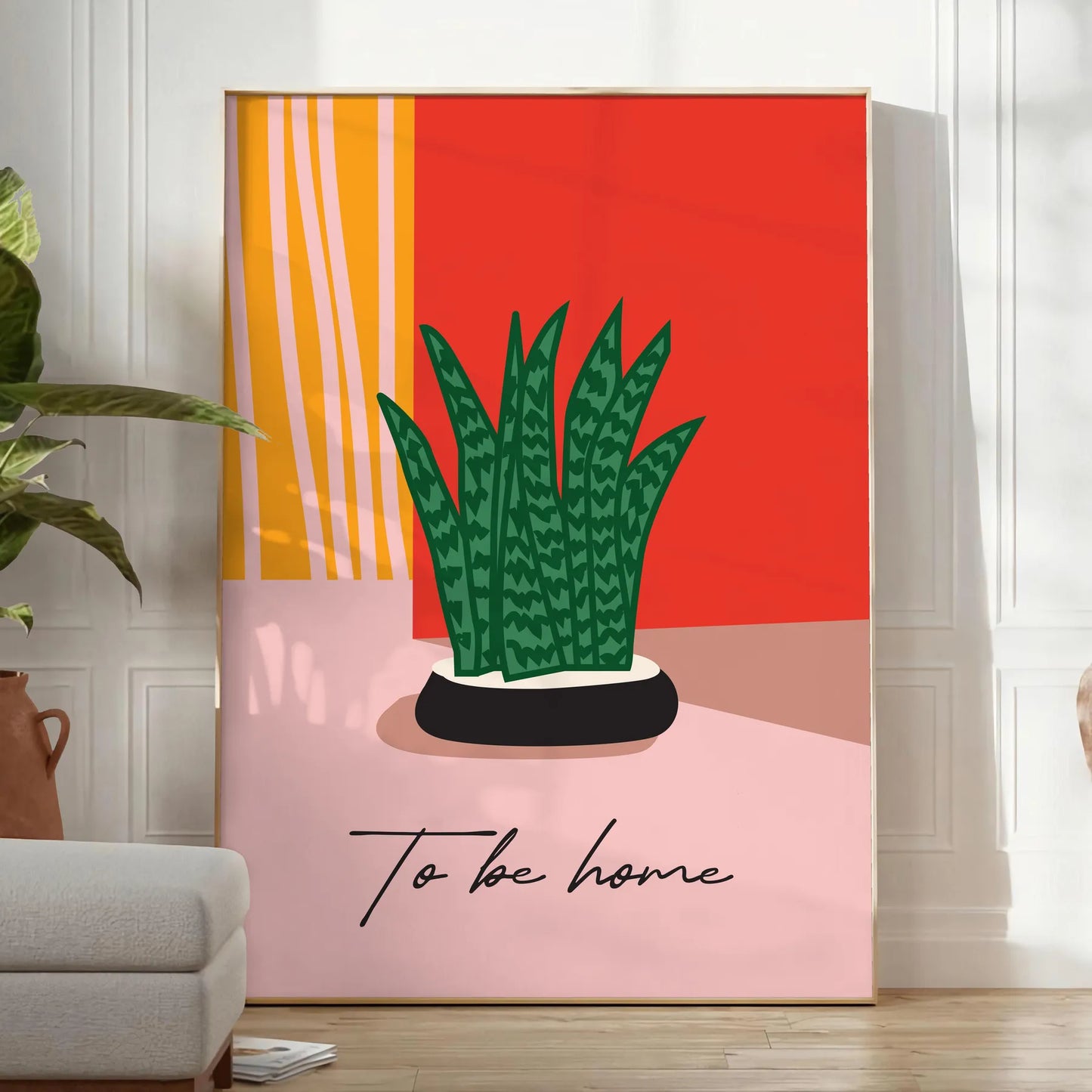 space Botanical 12 Poster vibrant green orange hues exquisite wall art perfect gift nature lovers touch elegance room sizes A4 cm A0