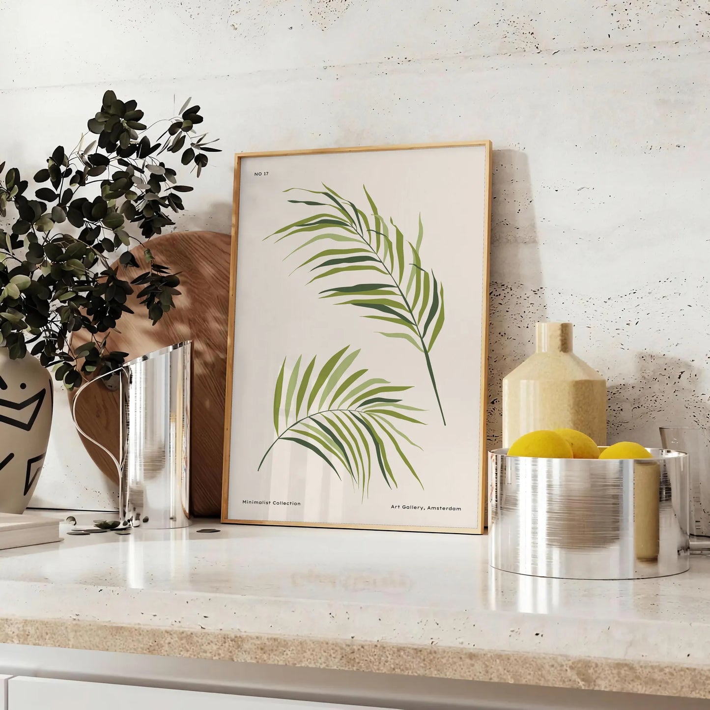 space Botanical 15 poster stunning wall art piece vibrant orange gray hues gift decor eye artwork nature indoors unframed versions