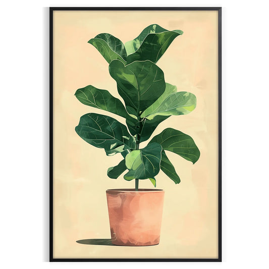 space vibrant botanical poster prints lively green orange hues nature beauty wall art thoughtful gift available multiple dimensions A4 cm A0 decor today