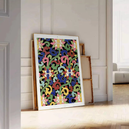 space vintage botanical prints poster stunning black green hues timeless wall art captures nature beauty perfect gift room exquisite artwork standalone print