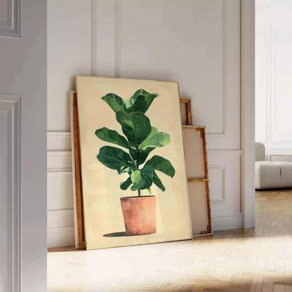 space vibrant botanical poster prints lively green orange hues nature beauty wall art thoughtful gift available multiple dimensions A4 cm A0 decor today